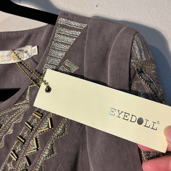 Eyedoll southern beige dress . NWT. Small/36.Feels like crushed velvet - Picture 4 of 14